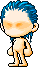蓝色时髦短发