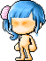 蓝色邻家妹发型