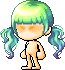 绿色梦幻女生发型