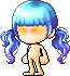 蓝色梦幻女生发型