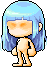 蓝色恬静女生发型