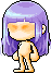 紫色恬静女生发型
