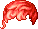 红色鸟巢发型